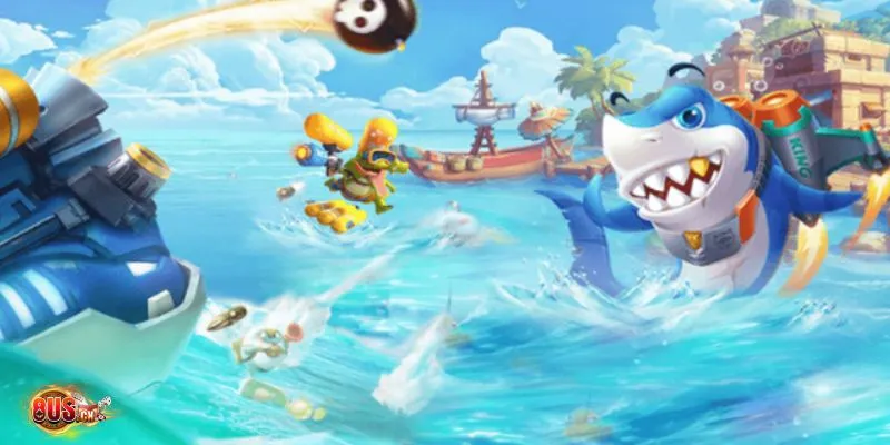 Màn hình chính của game bắn cá 8US được bố trí trực quan